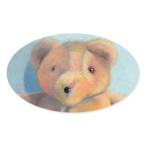 Teddy bear cute plush toy original art drawing