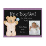 Teddy Bear D1 New Baby Announcement Postcard