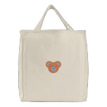 Teddy Bear Face Embroidered Bags