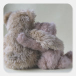 teddy bear friends square stickers