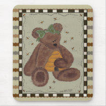 Teddy Bear Honey Mouse Pad