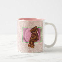 Teddy Bear Hug Mug Pink