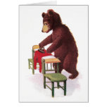 Teddy Bear Irons Clothes Greeting Cards