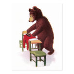 Teddy Bear Irons Clothes Postcard