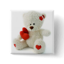 *Teddy Bear Love* Cute Teddy Pinback Button