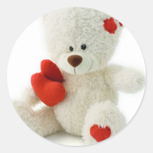 *Teddy Bear Love* Cute Teddy Round Sticker