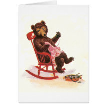 Teddy Bear Mends Clothes Cards