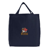 Teddy Bear Nurse Embroidered Bag