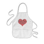 Teddy Bear Pawprints on My Heart Apron