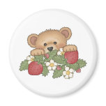 Teddy Bear picking strawberries