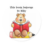 Teddy Bear Reading Stickers