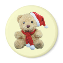 Teddy Bear Santa Fridge Magnets