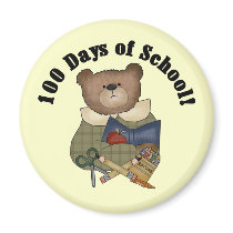 Teddy Bear School 100 Days Tshirts and Gifts Magnet