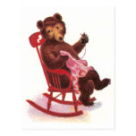 Teddy Bear Sewing Clothes Postcards