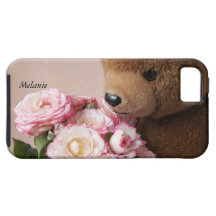 teddy bear smells the roses iPhone 5 Vibe case iPhone 5 Cover