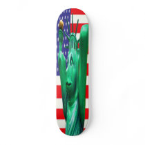 Teddy Bear,Statue of Liberty & USA Flag(4) Skate Decks