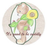 Teddy bear, sunflower, and Ladybug stickers