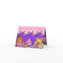 Teddy Bear Tea Party Invitation Cards