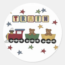 Teddy Bear Train Tshirts and Gifts Stickers