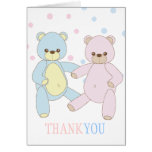 Teddy Bear Twins Thank You Notecard