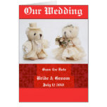 Teddy Bear Wedding Dolls Card