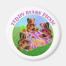 Teddy Bears Picnic Fridge Magnet