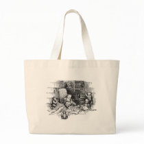 Teddy Bears Reading in the Library Canvas Bag