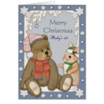 Teddybear - Baby's First Christmas Greeting Card