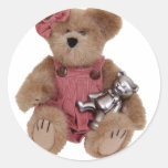 TeddyBearsHug100409 Round Stickers
