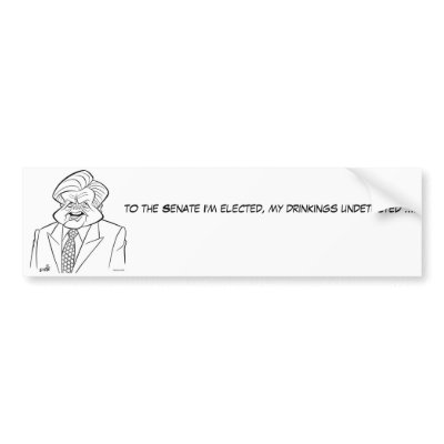 TedKennedy, to the Senate I'm elected, my drink... Bumper Sticker by rob1673