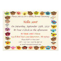 Tedy bear baby shower invitation