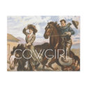 TEE Cowgirl Old School postcards
