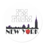 TEE I'm From New York stickers