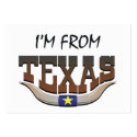 TEE I'm From Texas business cards
