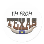 TEE I'm From Texas stickers