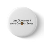 TEE Less Government More Common Sense buttons