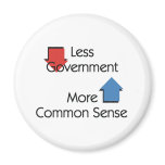 TEE Less Government More Common Sense magnets