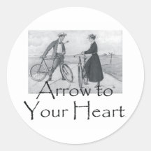 TEE Love Arrow Round Stickers