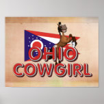 TEE Ohio Cowgirl Print