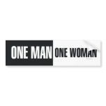 TEE One Man One Woman bumper stickers
