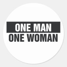 TEE One Man One Woman Round Sticker