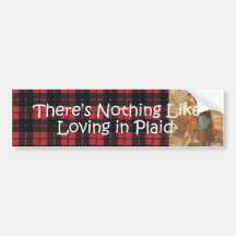 TEE Plaid Love Bumper Sticker
