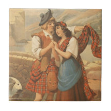 TEE Plaid Love Ceramic Tiles