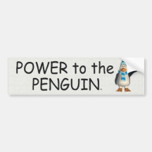 TEE Power to the Penguin Bumper Sticker