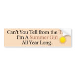 TEE Summer Girl Tan bumper stickers
