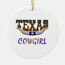 TEE Texas Cowgirl Christmas Ornament