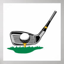 teeing off golf club design print
