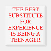 TEEN ager joke Fridge Magnets