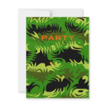 Teen Boys Party Invitations, Orange