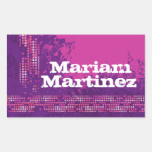 Teen girl sports name purple pink id label sticker